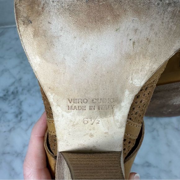 Aquatalia By Marvin K. Fawn Leather Bootie Brown Size 6.5 Made in Italy Boots - Picture 9 of 14